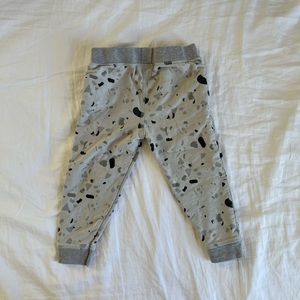 Gray terrazzo print sweatsuit set